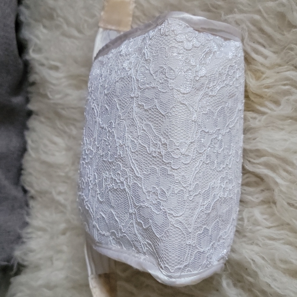 Vintage Jessica Mcclintock Embroidered Lace Zippered Pouch Small Bridal Clutch - Picture 5 of 12